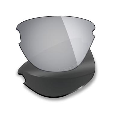 Imagem de Mryok Lentes de substituição para óculos de sol Oakley Frogskins Lite OO9374, HD Polarized, proteção UV, resistente a impactos, Titânio prateado espelhado, One Size