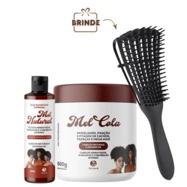 Imagem de Kit Mel Cola 500g + Óleo Nutritivo Mel Natural 60ml Trihair