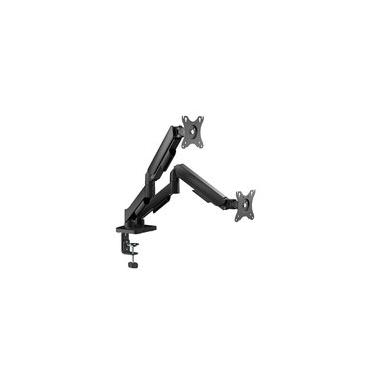 Imagem de Suporte de Mesa Articulado Bluecase Ergo Flexy para 2 Monitores, 17" a 32", Suspensão a Gás, Até 9kg por Braço, Preto - BSMTS02-1BBX