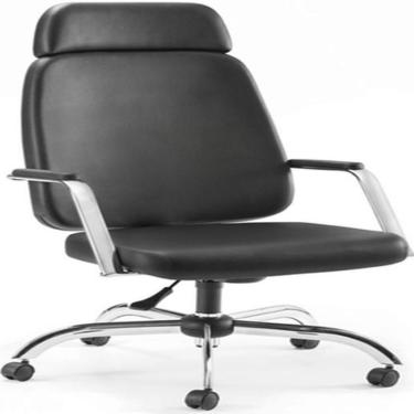 Imagem de Cadeira para Escritório para Obesos até 200KG Cromada Preto