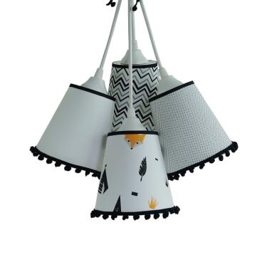 Imagem de Lustre Pendente Luminária Teto Raposinha Com Pompom Quarto Infantil Bivolt