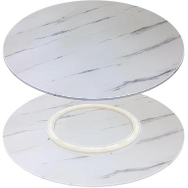 Imagem de Mesa Giratória Preguiçosa De Madeira Susan Para Mesa De Jantar Redonda 20 24 28 32 36 360 ° Mesa De Rotação Suave Silenciosa Servindo Fácil De Compartilhar C, White B, ? 50cm/20inch