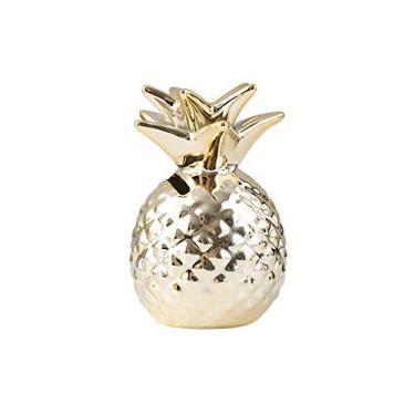 Imagem de Decoração de mesa de cerâmica abacaxi enfeite de decoração de mesa, para sala de estar, restaurante, escritório, mesa, armário de vinho, banheiro, decoração de casa, decoração de mesa, decoração