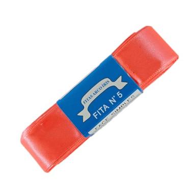 Imagem de TRADER, Fita De Cetim Trader 22mm N°5 Com 10 Metros, Laranja Fluorescente