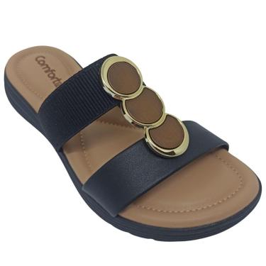 Imagem de Chinelo Ramarim Feminino Napa Ouro Madeira-Feminino