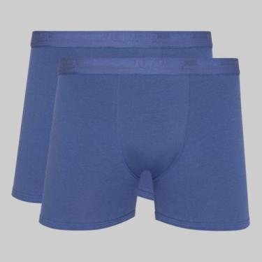 Imagem de Kit 2 Cuecas Lupo Boxer Algodão com Elastano 00784, Azul, M