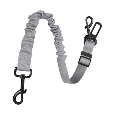 Imagem de Cinto de segurança de cachorro para carro, cinto de segurança retrátil ajustável de nylon para encostos de cabeça de veículos, arnês de carro elástico e durável, acessórios de coleira para cães para