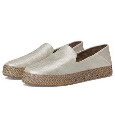 Imagem de TOMS Sapatilhas femininas Carolina Espadrille Slip On Casual - Preto, Metálico, 34