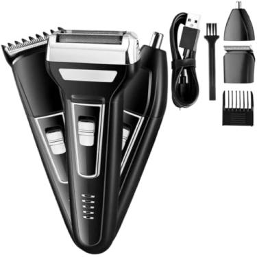 Imagem de Aparelhos de Barbear Antigos Maquina Barbear 3 em 1 Shaver Nariz Barba Pelos e Corpo(Preta)