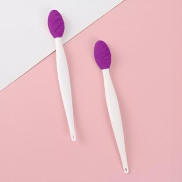Imagem de Escova de limpeza facial de silicone dupla face – Ferramenta esfoliante de remoção de cravos para limpeza profunda dos poros e massagem suave da pele (vermelho)