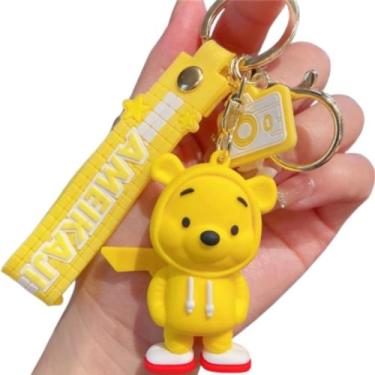 Imagem de Chaveiro 3d Ursinho Pooh Personagem Disney Chave Carro Bolsa Anime Pin