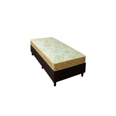 Imagem de Cama Box Solteiro Suede + Colchão Cali Espuma D23 Toraflex 88x188x54 Preto