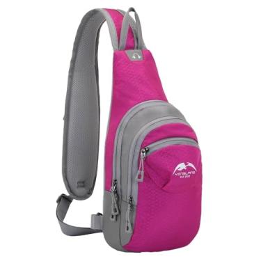 Imagem de Bolsa crossbody para mulheres, bolsa de peito casual simples Bolsa crossbody leve com zíper Bolsa portátil para esportes Bolsas ocidentais para mulheres Bolsa de ombro