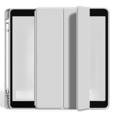 Imagem de Capa tabletCapa ipad magnetico inteligente com slot de canetas compativel Air 2 4 5 10.5 12,9 7 8 9 11 M2 M4 10 geracao A16(ipad pro 11 1/2/3/4 geracao,cinza claro)