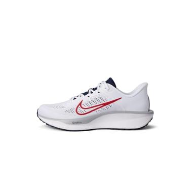 Imagem de Nike Tênis de corrida masculino Quest 6, Branco/vermelho universitário/obsidiana/cinza lobo, 44