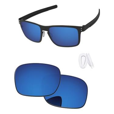 Imagem de PapaViva Lentes de reposição e peças de nariz para óculos de sol Oakley Holbrook Metal OO4123 55 mm, Água Profunda, Holbrook Metal
