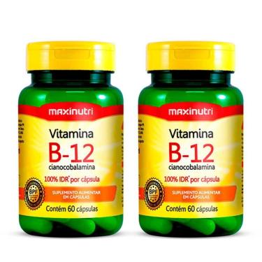 Imagem de Kit 02 Vitamina B12 100% Idr Maxinutri 60 Cápsulas