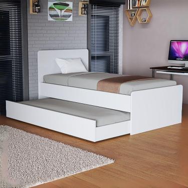 Imagem de Bicama Amanda Branca Solteiro Em Mdf Resistente Moderno