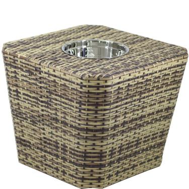 Imagem de Mesa Grécia Em Alumínio Com Balde Trama Original Capuccino