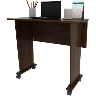 Imagem de Mesa Escrivaninha Dobrável Com Rodízio Rústico