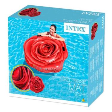 Imagem de Colchão Inflável Para Piscinas Rosa Vermelha - Intex 58783