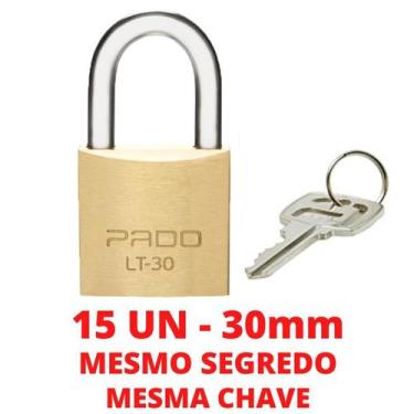 Imagem de 15 Cadeado Pado 30mm mesmo segredo