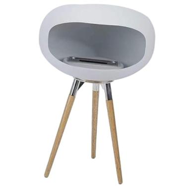 Imagem de MotiveTech Lareira elétrica para casa, aquecedor, escritório, sala de estar, multifuncional, moderna, fácil de usar e limpar, com acessórios, White 83 Cm H