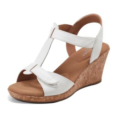 Imagem de Rockport Blanca Plataforma feminina com tiras em T, Branco, 5