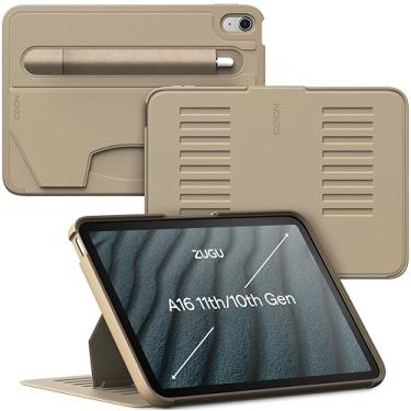 Imagem de Capa ZUGU CASE para iPad de 10,9 polegadas, suporte magnético e ativação/desativação, para iPad 11ª/10ª geração (A16 2025/2022) modelos A3354, A3355, A3356, A2696, A2757, A2777, Areia