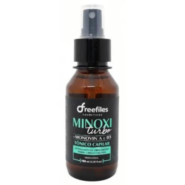 Imagem de Freefiles Minoxi Turbo 100ml Tônico Capilar Tratamento Antiqueda Homens e Mulheres Crescimento Cabelo Barba e Bigode