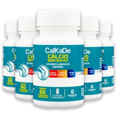 Imagem de Kit 5 Calkade Cálcio Catarinense 60 Comprimidos