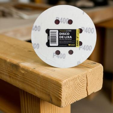 Imagem de Disco Lixa 125 Mm G400 Alvenaria Com Fixador Tradestar