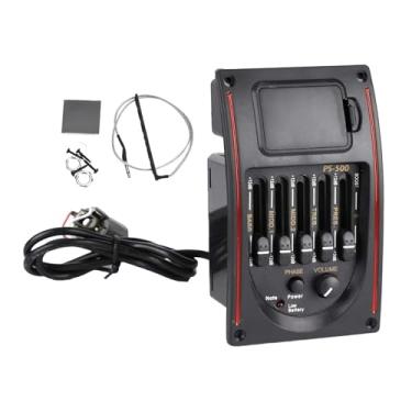 Imagem de Dynwave Captador piezoelétrico para guitarra com afinador, acessório leve para instrumento musical, com controle de volume, pré-amplificador portátil e