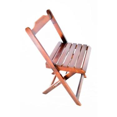 Imagem de Cadeira Dobrável em Madeira Casa Festa Bar Varanda Restaurante Lanchonete Sorveteria Ar Livre cadeiras dobráveis para Varanda, Jardim, Sala de Estar, Festas e Área Externa(Marrom)