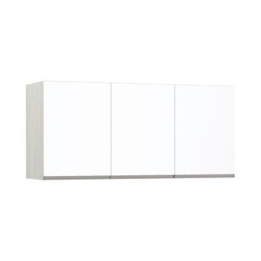 Imagem de Maleiro Ponte Casal 3 Portas 145Cm Crema Com Branco Mat
