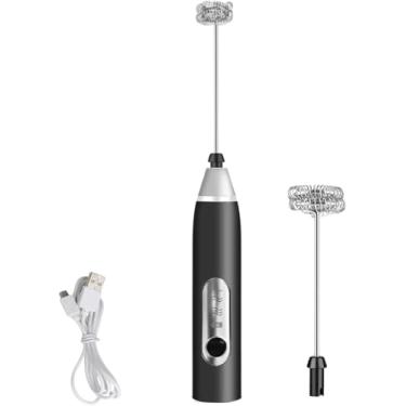 Imagem de Misturador Elétrico de Inox para Leite, Whey e Café, Portátil, Batedor Alimentar, Funcionamento à Pilha