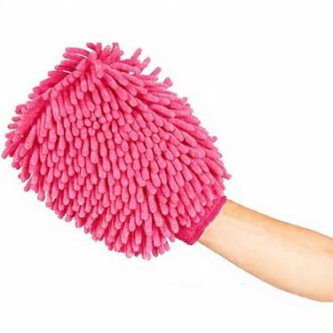 Imagem de Luva de Microfibra para Lavagem Automotiva e Limpeza Geral, Pano Chenille Não Risca, Alta Absorção, Ideal para Carros e Motos (1, Rosa)