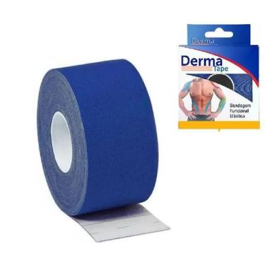 Imagem de Bandagem Elástica Funcional Dermatape Azul 5cm x 5m Azul, Azul