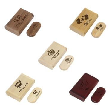 Imagem de Pen drive USB de madeira personalizado, pen drive USB de madeira gravado, logotipo personalizado em massa para negócios, presentes corporativos, lembrancinhas de casamento, embalagem opcional de caixa