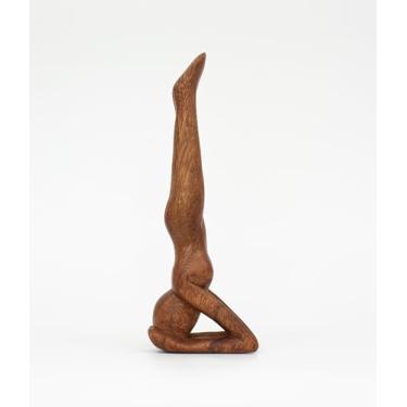 Imagem de G6 Collection Escultura abstrata de madeira feita à mão de 20 cm, decoração de casa, decoração de casa, estatueta feita à mão, arte esculpida à mão, suporte para antebraço