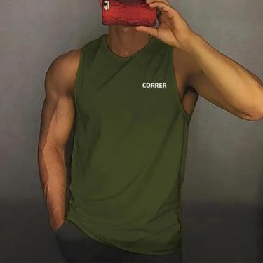 Imagem de Camiseta Regata Masculina De Verão Respirável Sem Mangas Para Academia