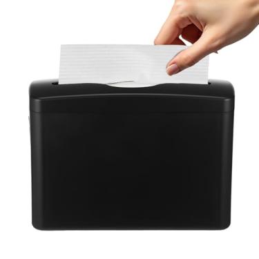 Imagem de Dispensador de papel toalha de bancada, 29 x 11 x 21,2 cm, evita efetivamente poeira e gotículas, dispensador de toalha de papel multidobra para cozinhas, banheiros principais, lavanderia (preto)