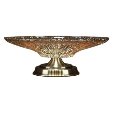 Imagem de fruteira cesta Cesta de frutas e vegetais de bancada, tigela de vidro de grande capacidade, prato de frutas, ajuste de luz, lanche de luxo bancada