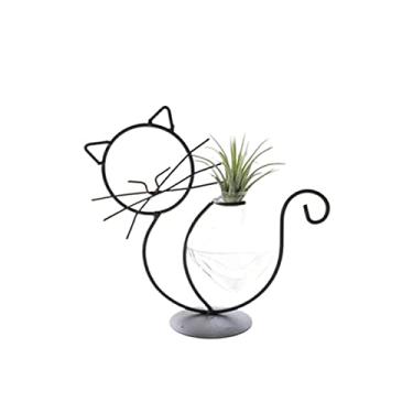 Imagem de Vaso de flores decoração linhas minimalistas abstrato vaso de ferro seco vasos de flores secas ornamentos de flores nórdicas vasos para decoração de flores (cor: B2) (G7)