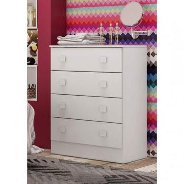 Imagem de Cômoda 4 Gavetas Siena Móveis Branco