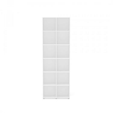 Imagem de Estante Para Livros Com 12 Nichos Caracol Politorno Branco