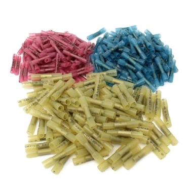 Imagem de ROUPWKWO 300 peças BHT1.25 BHT2 BHT5 Fio Térmico Termorretrátil Terminal Conector Elétrico Termorretrátil 22-18 16-14 12-10AWG