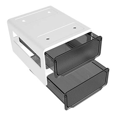 Imagem de Organizador de Papelaria com Gaveta Invisível Sob a Mesa Caixa Armazenamento para Dormitório Economia Espaço Fita -sided Celulares Cabos Fones Ouvido