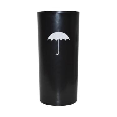 Imagem de Porta Guarda Chuva Em Plástico Diversas Cores - Organiza Entrada, Varanda, Restaurante e Carro(Preto)