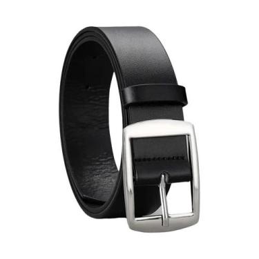 Imagem de Cinto De Couro PU Luxuoso Masculino Com Fivela De Metal De Alta Qualid